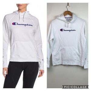 Champion hoodie sweatshirt logo’d pouch front EUC